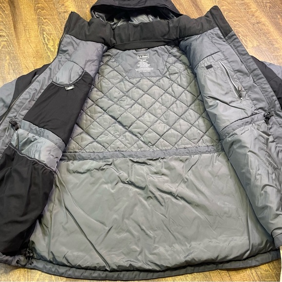 LL Bean Rugged Ridge Parka Jacket Coat Women's 2X Black Gray TEK Ski Snow Winter - Picture 8 of 15